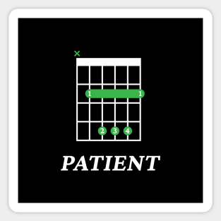 B Patient B Guitar Chord Tab Dark Theme Sticker